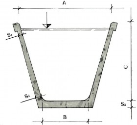 Canale a sezione trapezia  in C.A.V. - www.scatolari.com